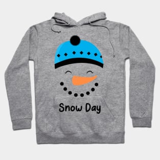 SNOWMAN Snow Day Blue Hat Snowman Christmas Hoodie